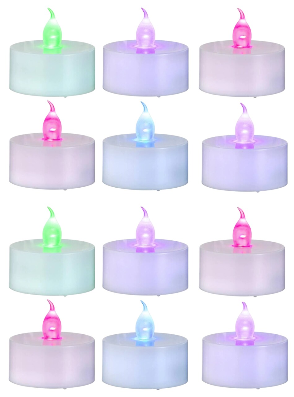 Kitcheniva 12 Battery Operated Color Changing LED Tea Light Candles